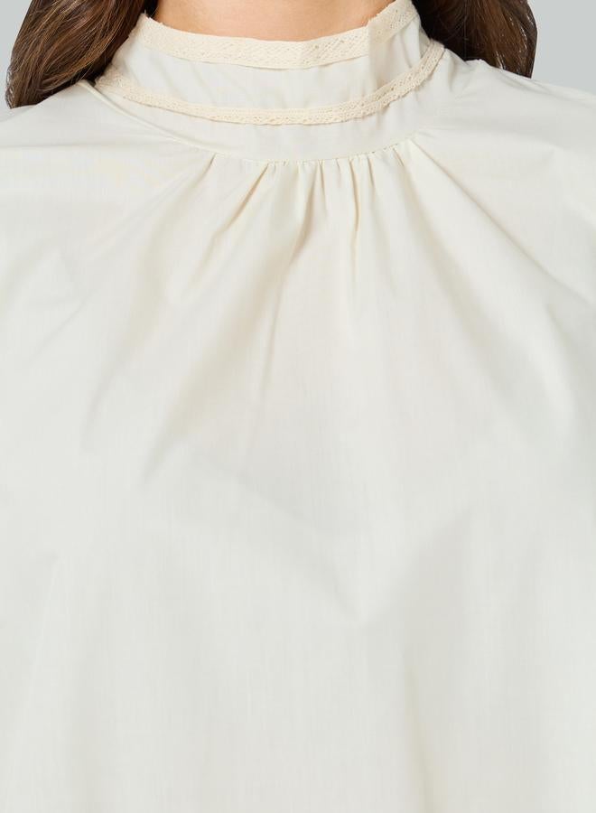 ستايلي بلوزة بأكمام طويلة وياقة عالية - Image 3